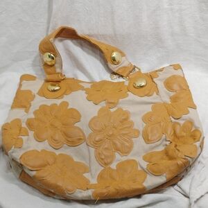 Big Buddha Santa Barbara Floral Tan and Cream Women's Bag